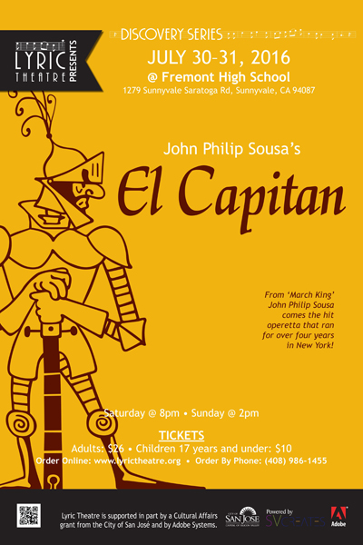 Lyric Theatre Presents John Philip Sousa's El Capitan