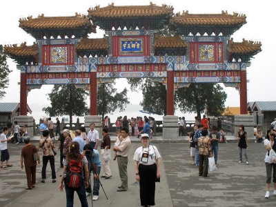 JoAnn at Summer Palace gate, Beijing, 2008