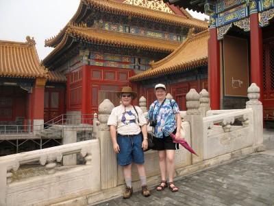 Michael Good and JoAnn Close in Forbidden City, Beijing, 2008