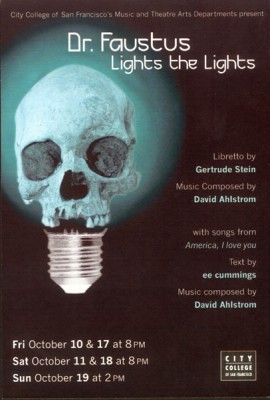 CCSF poster for Doctor Faustus Lights the Lights