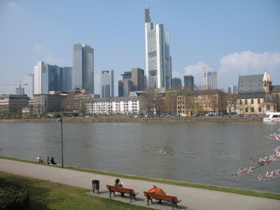 By the river in Frankfurt